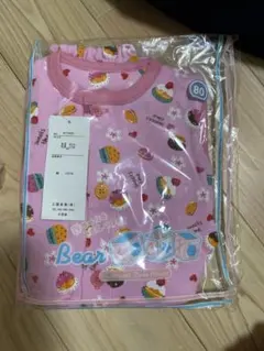 新品 未使用 ベビー肌着 パジャマ 80 ピンク スイーツ柄 綿100%