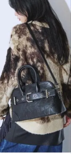 JEANASIS黒 レザー 2WAY ショルダーバッグ