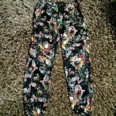 【美品】 ZARA ザラ 花柄パンツ リラックス Msize