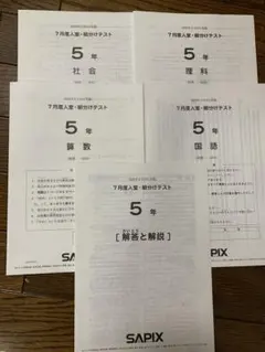 【原本】2024年サピックス新5年生3月入室組分けテスト