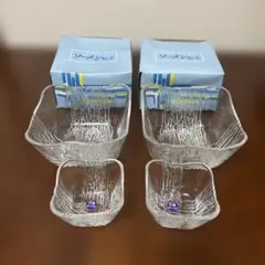 【新品未使用】昭和レトロ アデリア 潮騒 ソーメンセット 2箱セット ガラス食器