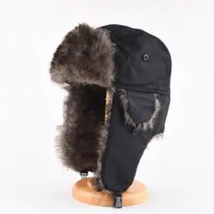 【SALE】防寒帽子 フライトキャップ 耳当て パイロット帽 ファー メンズ