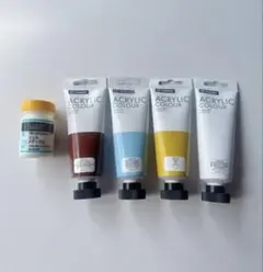 y*♡様 ファーストアート | アクリル絵の具75ml 4色+おまけ(メディウムのサムネイル