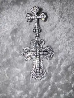 【鑑定書付】iced out Moissanit エンジェルクロス トップ 鑑定書付】iced out Moissaniteクロスネックレス トップ - メルカリ