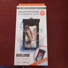携帯防水ケース スマホ用 IPX8防水 ブラック 水中撮影 お風呂 海水浴