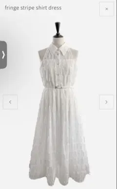 sheller シェリエ　fringe stripe shirt dressのサムネイル