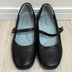 beauth ビュース パンプス ストラップ 黒 23.0cm EEE 冠婚葬祭