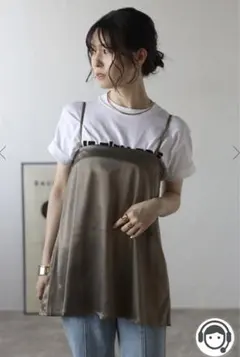 新品未使用ボンジュールサガンBonjour sagan2wayサテンキャミソールのサムネイル