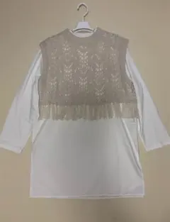 ニットベスト×プルオーバー2点セット