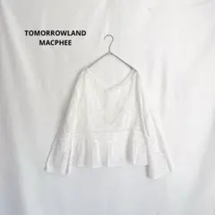 美品 MACPHEE レース エンブロイダリー ブラウス ホワイトのサムネイル