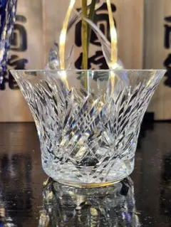 クリスタルガラス 日本酒、焼酎、ロックグラスフラワーベース カットガラス 미사용