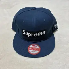 Supreme NEWERA 9FIFTY ネイビー キャップ