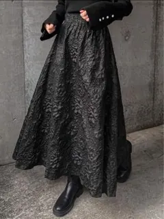 FRIFUL ジャガード フレアスカート ロングスカート　M