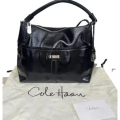 Cole Haan コールハーン エナメルレザー ワンショルダーバッグ ブラックのサムネイル