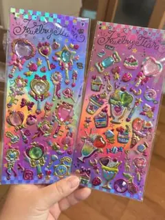 キラキラストーンシール　立体シール　2枚セット