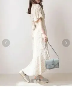 グレー ショルダーバッグ ストライプストラップ olive des oliveのサムネイル