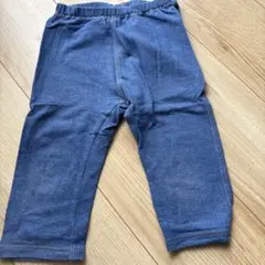 青色 ベビーレギンス ポケット付き