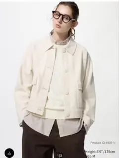 UNIQLO Jersey Relaxed Jacket ナチュラル Mのサムネイル