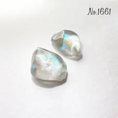 No.1661 大ぶり レジンピアス レジンイヤリング ハンドメイドピアス