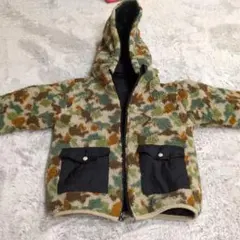 BREEZE　リバーシブル黒迷彩柄アウター　フード着脱可