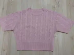 ピンクニット 半袖