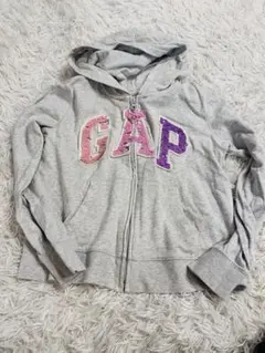 y2k GAP ジップ パーカー 平成 ギャル ベージュ スパンコール