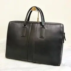 美品 A4】フェリージ ビジネスバッグ ブリーフケース 9884 レザー 黒