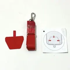 ★ 携帯ストラップ スマホストラップ ネックストラップ 長さ調整可能 レッド