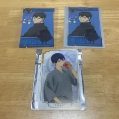 ハイキュー　影山　ホロカードコレクション　かさねてシール&カード　セット