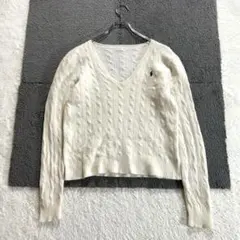 Maria 様専用　r3082　【ポロラルフローレン】M アイボリー ニット