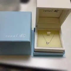 4℃　1P ダイヤｋ18WG ホワイトゴールド　ネックレス