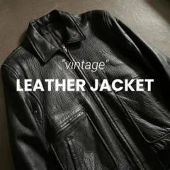 80s-90s ヴィンテージレザージャケット フライト型 M ラムレザー