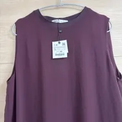 ZARA ザラ シースルー ノースリーブロングワンピース