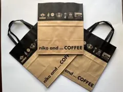 niko and ... COFFEE ニコアンド　紙袋　ショッパー　3点セット