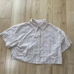 GU ストライプショート丈シャツ