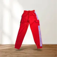 正規品ZUMBA ロゴ入り レッド カーゴパンツ