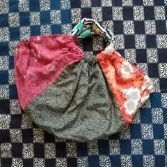 ハンドメイド　着物リメイク　グラニー風バッグ　リバーシブル　未使用