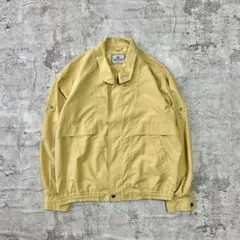 ナイロンジャケット ブルゾン ハリントンジャケット M イエロー ジップ 無地