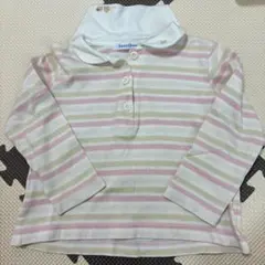 familiar 襟付きストライプTシャツ 90cm