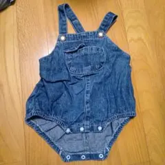 デニムオーバーオールロンパース　70 futafuta