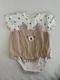 アカチャンホンポ クマ柄ロンパース 80cm