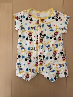 ミッキー柄　半袖ロンパース　60-70cm