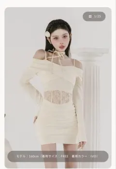 Darich コルセットレースカットミニワンピース