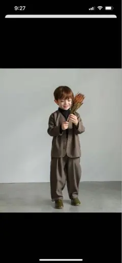 riziere シングルノーカラージャケット セットアップ 130