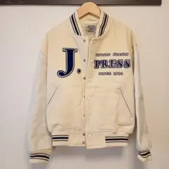 J. PRESS スタジャン 革ジャン　クリーム色　L