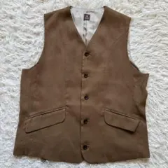 美品✨タケオキクチ　ジレベスト　スエード　キャメルのサムネイル