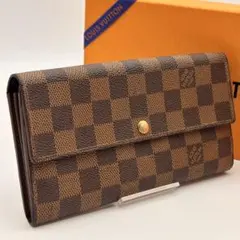 【鑑定済み】ルイヴィトン✨長財布 10枚✨ダミエ ポルトフォイユ サラ 2つ折り