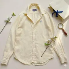 ラルフローレン✨BD 長袖リネンシャツ ポニー刺繍 オーバーサイズ 