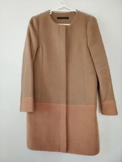 ロングコート ノーカラーコート