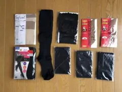 【新品未使用】レディース タイツ ロングストッキングひざ上 レースクルー 柄付き